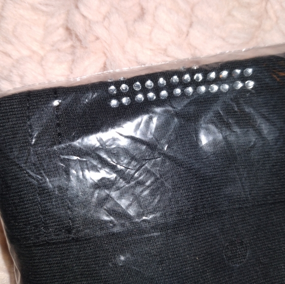 Victoria's Secret Pink Campus Crew Tee Pure Black Shine Logo - Picture 13 of 15